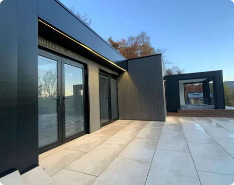 Outdoor pathway patio design